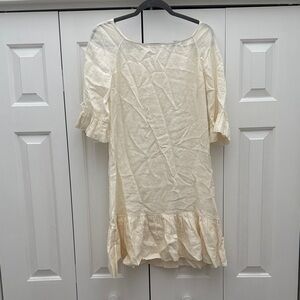 Elegant Cream Ruffle Dress